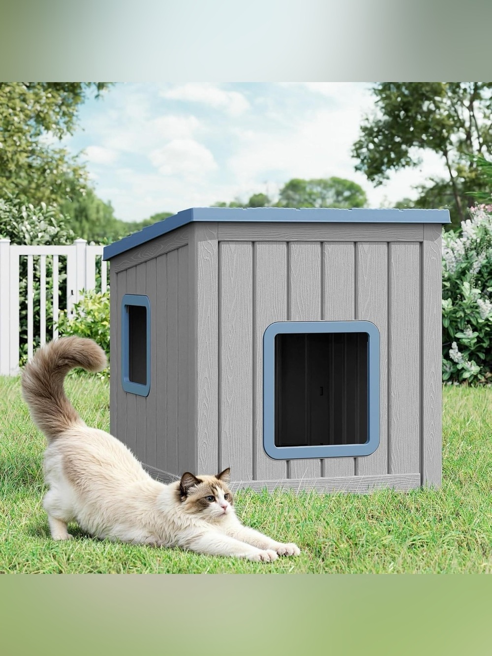 New Outdoor/ indoor Small Pet Cat dog House Resin Weather Resistant